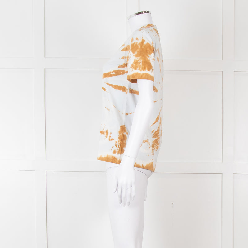 Proenza Schouler Cream Beige Tie Dye T-Shirt