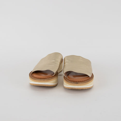 Robert Clergerie Gold Slider Sandal