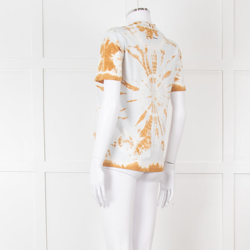 Proenza Schouler Cream Beige Tie Dye T-Shirt
