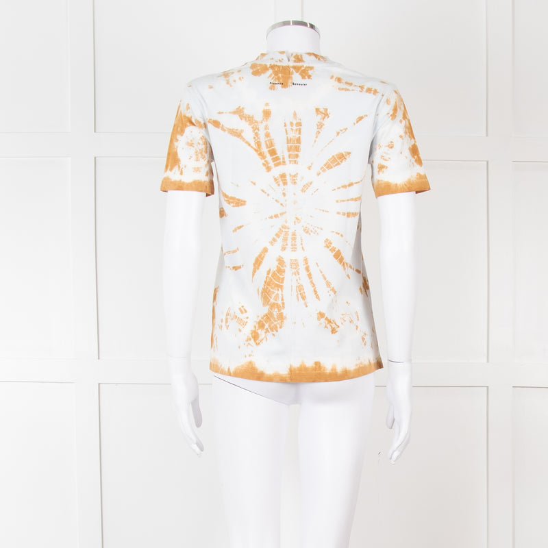 Proenza Schouler Cream Beige Tie Dye T-Shirt