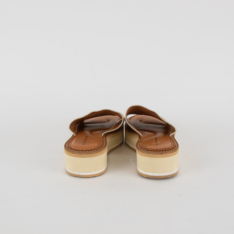 Robert Clergerie Gold Slider Sandal