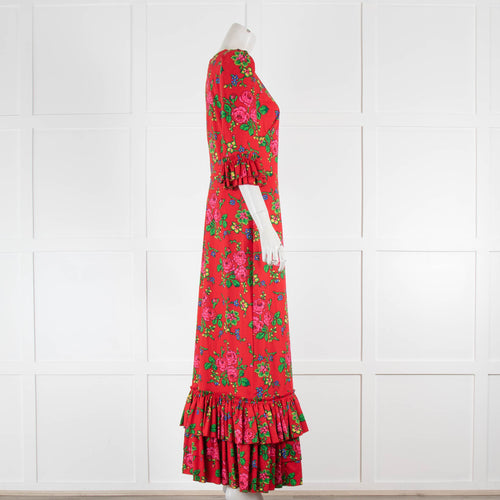 The Vampire's Wife Red Gypsy Cotton Floral Long Dress