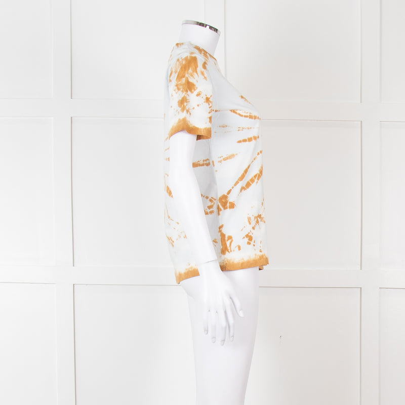 Proenza Schouler Cream Beige Tie Dye T-Shirt