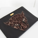 Stella McCartney Cheetah Face Clutch