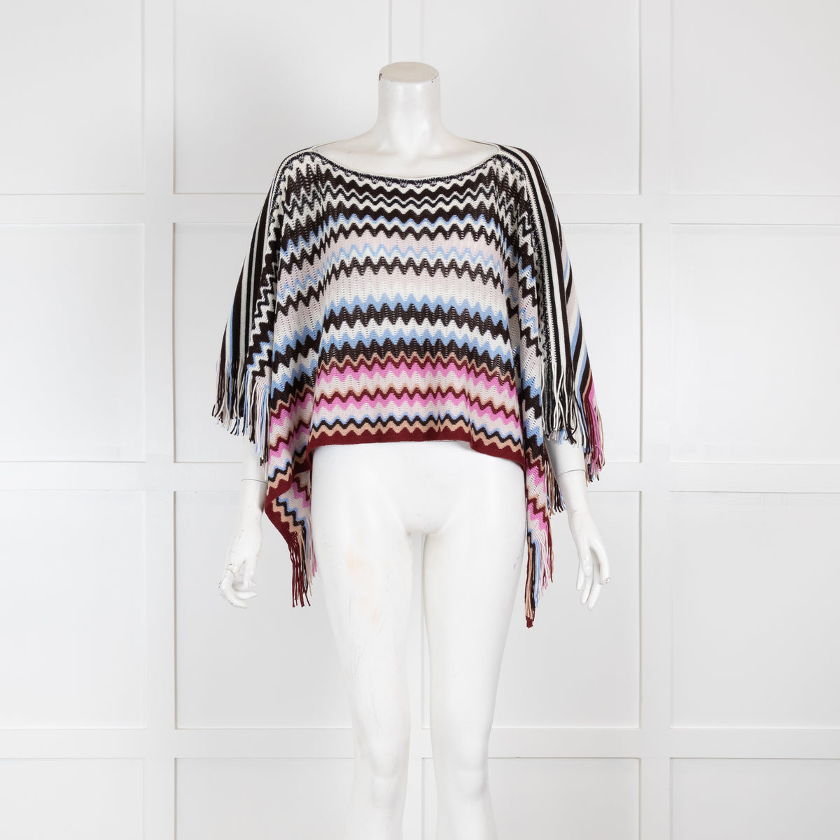 Missoni Patterned Knit Poncho