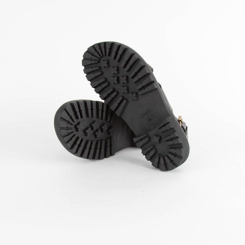 Isabel Marant Black Baem Crossover Leather Sandal