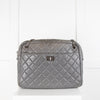 Chanel Grey Quilted Leather Large Reissue Camera Bag