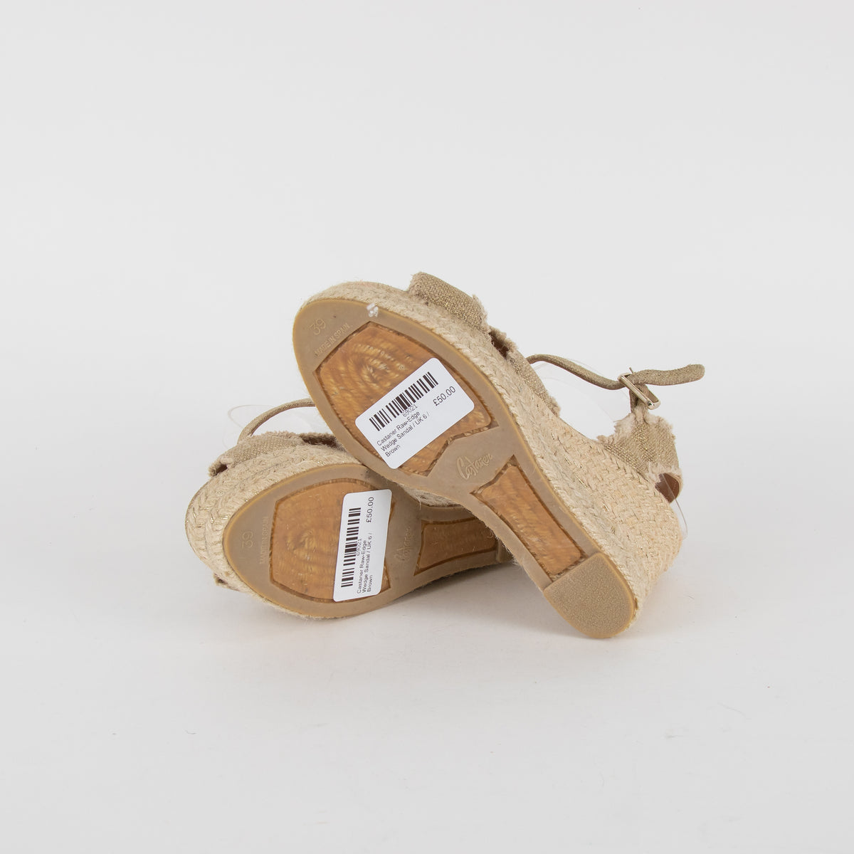 Castaner Raw-Edge Wedge Sandal