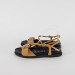 Miista Tan Silba Eyelet Strap Sandal