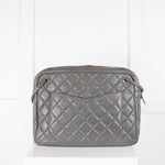 Chanel Grey Quilted Leather Large Reissue Camera Bag