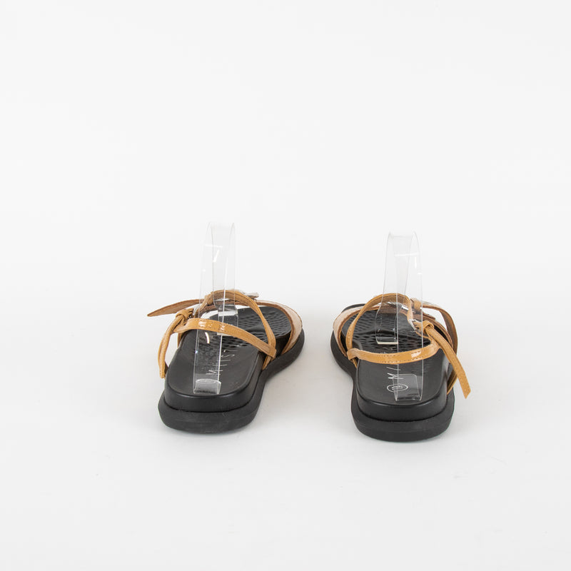 Miista Tan Silba Eyelet Strap Sandal