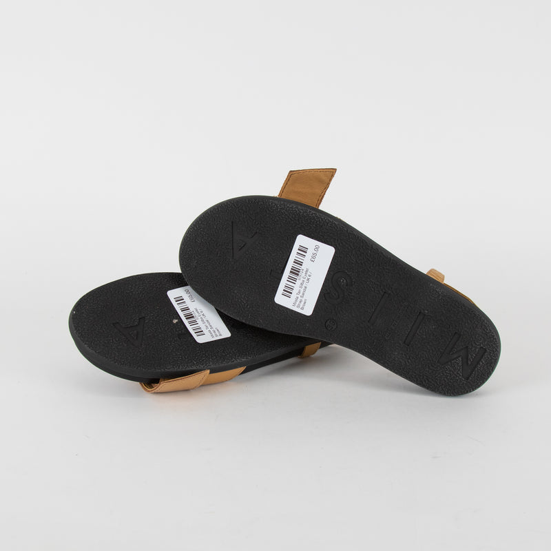 Miista Tan Silba Eyelet Strap Sandal