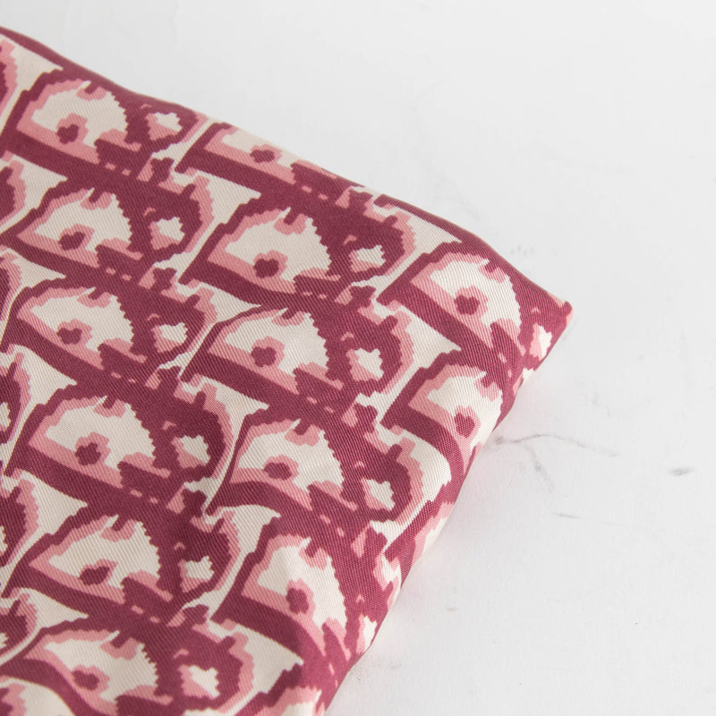Christian Dior Burgundy Logo Print Square Scarf
