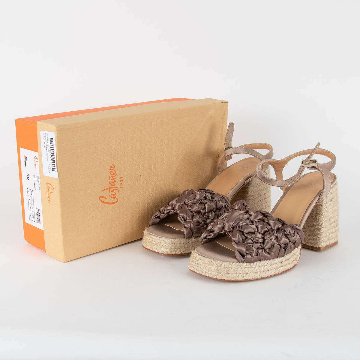 Castaner Brown Vincenza Plaited Sandal