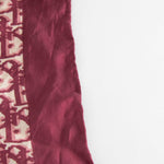 Christian Dior Burgundy Logo Print Square Scarf
