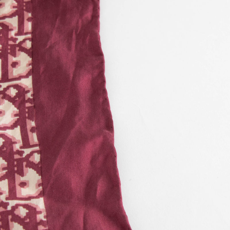 Christian Dior Burgundy Logo Print Square Scarf