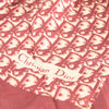Christian Dior Burgundy Logo Print Square Scarf