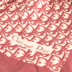 Christian Dior Burgundy Logo Print Square Scarf