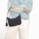 Gucci Black Monogram Horsebit Slim Small Shoulder Bag