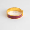 Hermes Gold Purple Clic H Bracelet