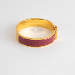 Hermes Gold Purple Clic H Bracelet