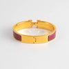 Hermes Gold Purple Clic H Bracelet