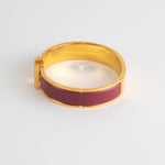 Hermes Gold Purple Clic H Bracelet