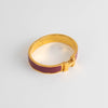 Hermes Gold Purple Clic H Bracelet