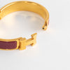 Hermes Gold Purple Clic H Bracelet