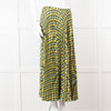 Joseph Blue Yellow Check Pleated Skirt
