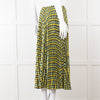 Joseph Blue Yellow Check Pleated Skirt