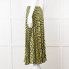 Joseph Blue Yellow Check Pleated Skirt