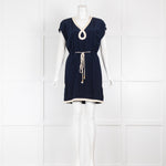 Milly Navy Rope Detail Mini Dress