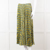 Joseph Blue Yellow Check Pleated Skirt