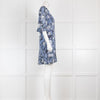 Ganni Blue Floral Mini Dress