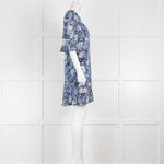 Ganni Blue Floral Mini Dress