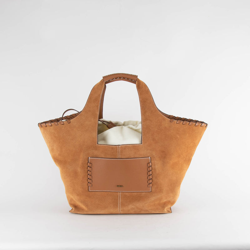 Ba&sh Tan Ophelia Logo Tote Bag