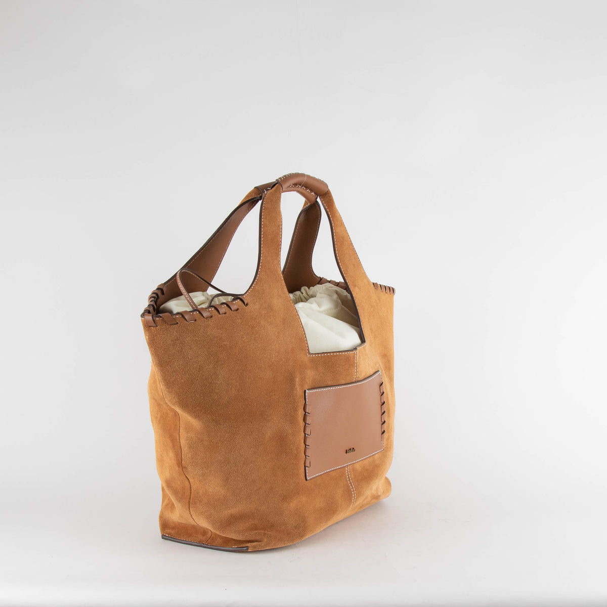 Ba&sh Tan Ophelia Logo Tote Bag