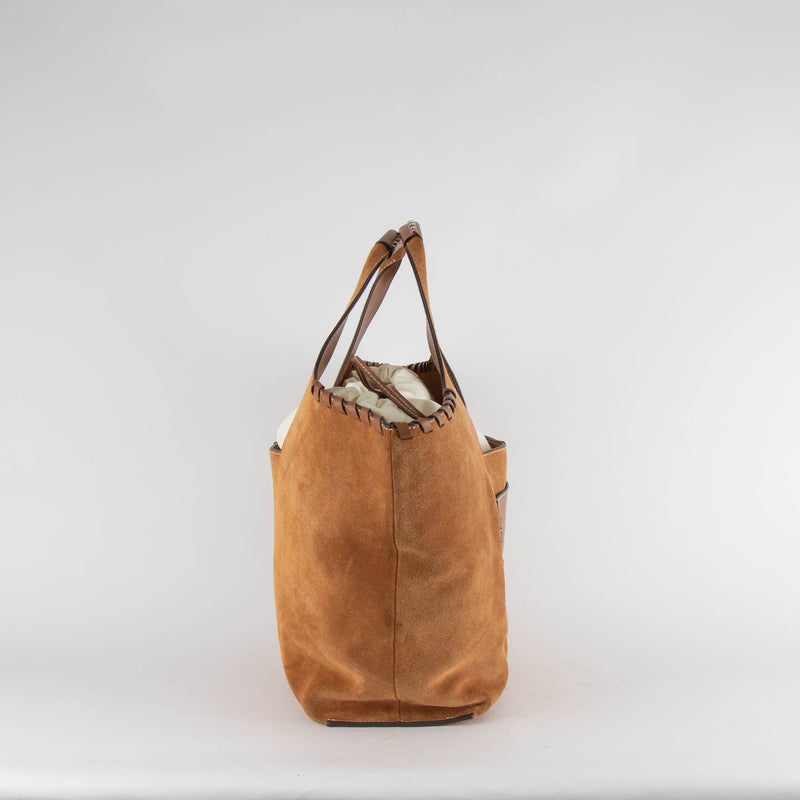 Ba&sh Tan Ophelia Logo Tote Bag