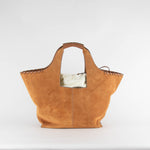 Ba&sh Tan Ophelia Logo Tote Bag