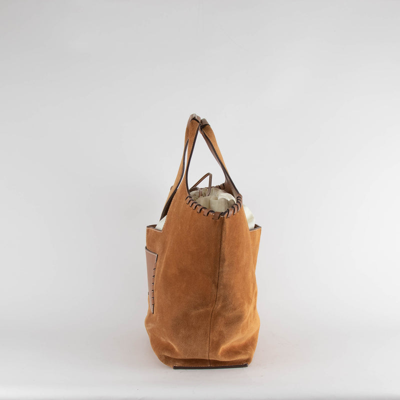 Ba&sh Tan Ophelia Logo Tote Bag