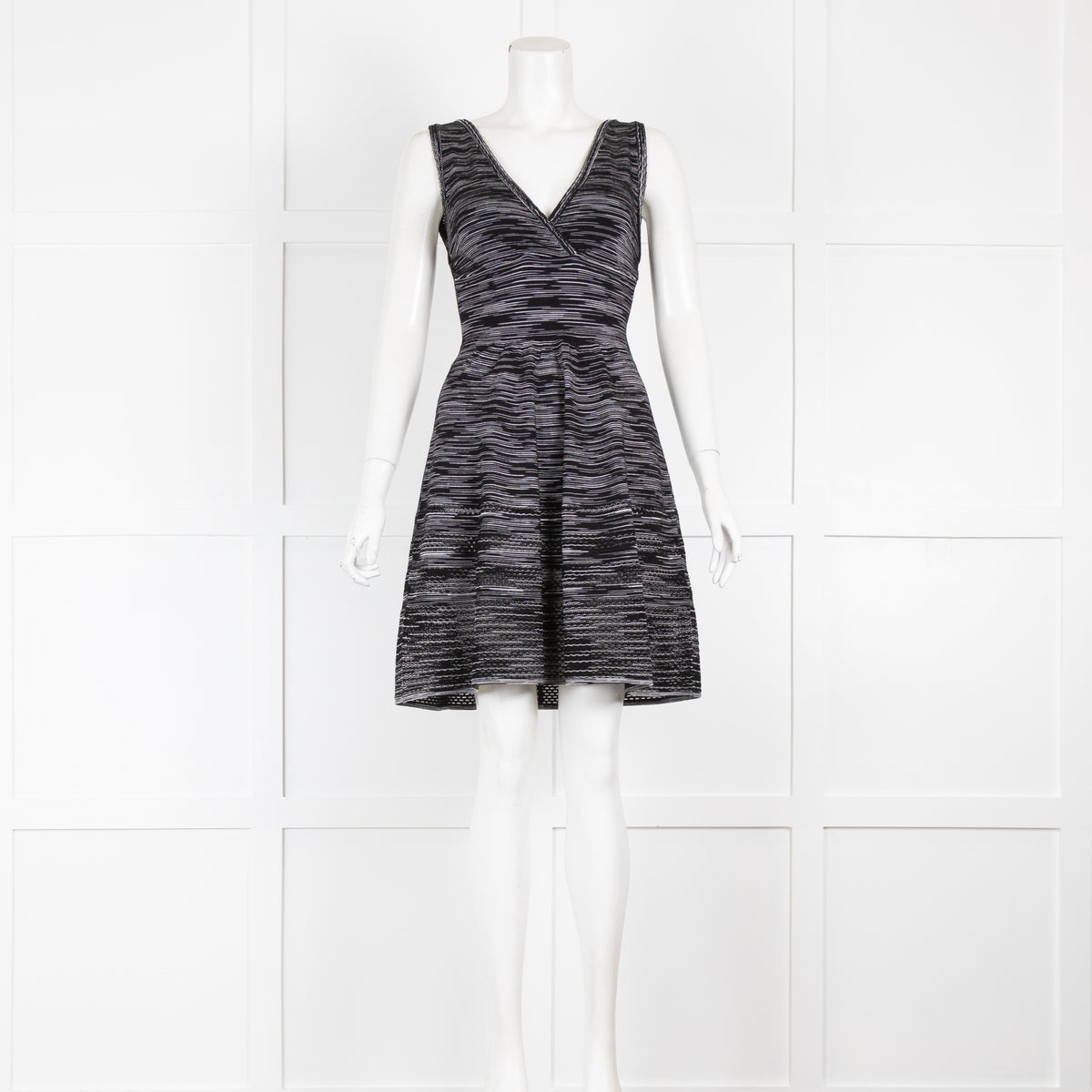 Missoni Black and White Flared Skirt Mini Dress