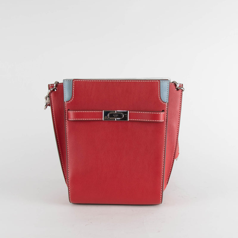 Tory Burch Red Leather Lee Radziwill Bucket Bag