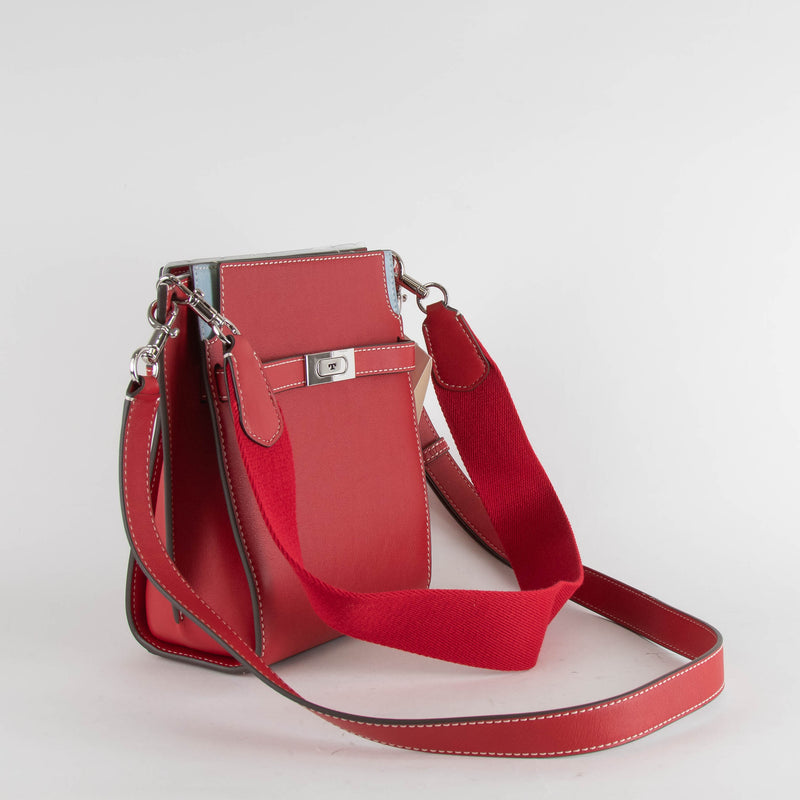 Tory Burch Red Leather Lee Radziwill Bucket Bag