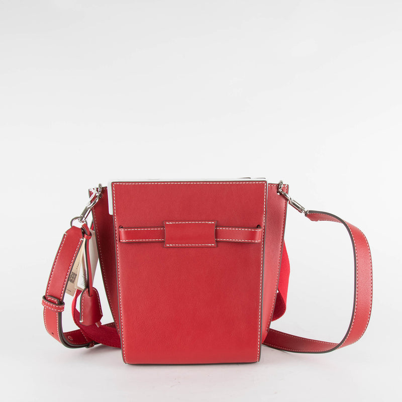 Tory Burch Red Leather Lee Radziwill Bucket Bag