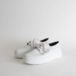Eileen Fisher White Leather Lace Up Trainers