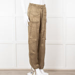 Ganni Khaki High Waisted Combat Trousers