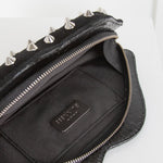 Lulu Guinness Black Studded Lip Clutch Bag