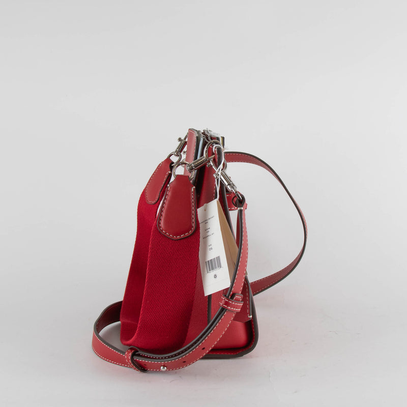 Tory Burch Red Leather Lee Radziwill Bucket Bag