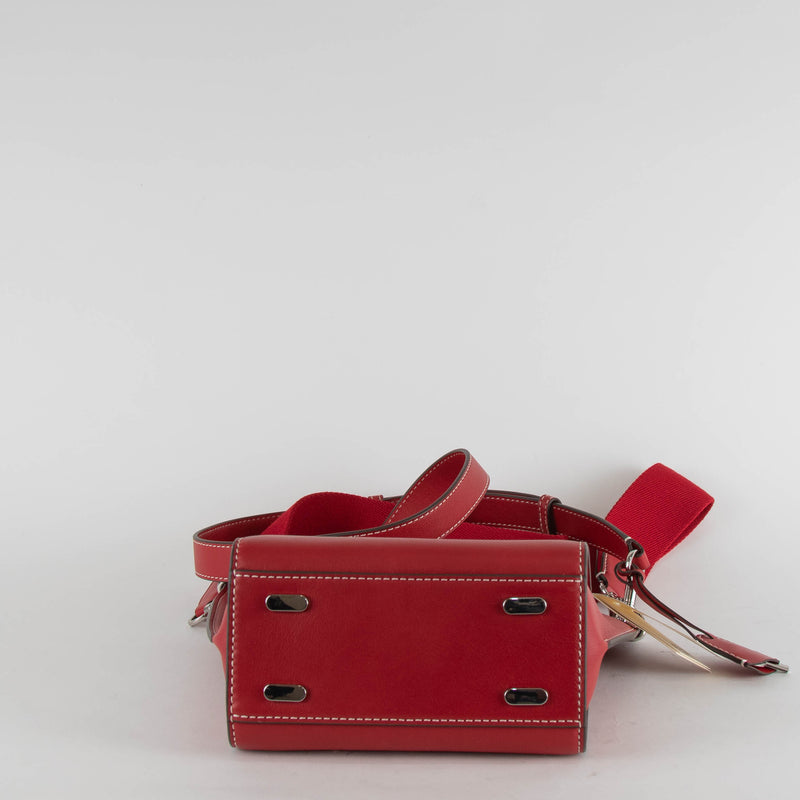 Tory Burch Red Leather Lee Radziwill Bucket Bag